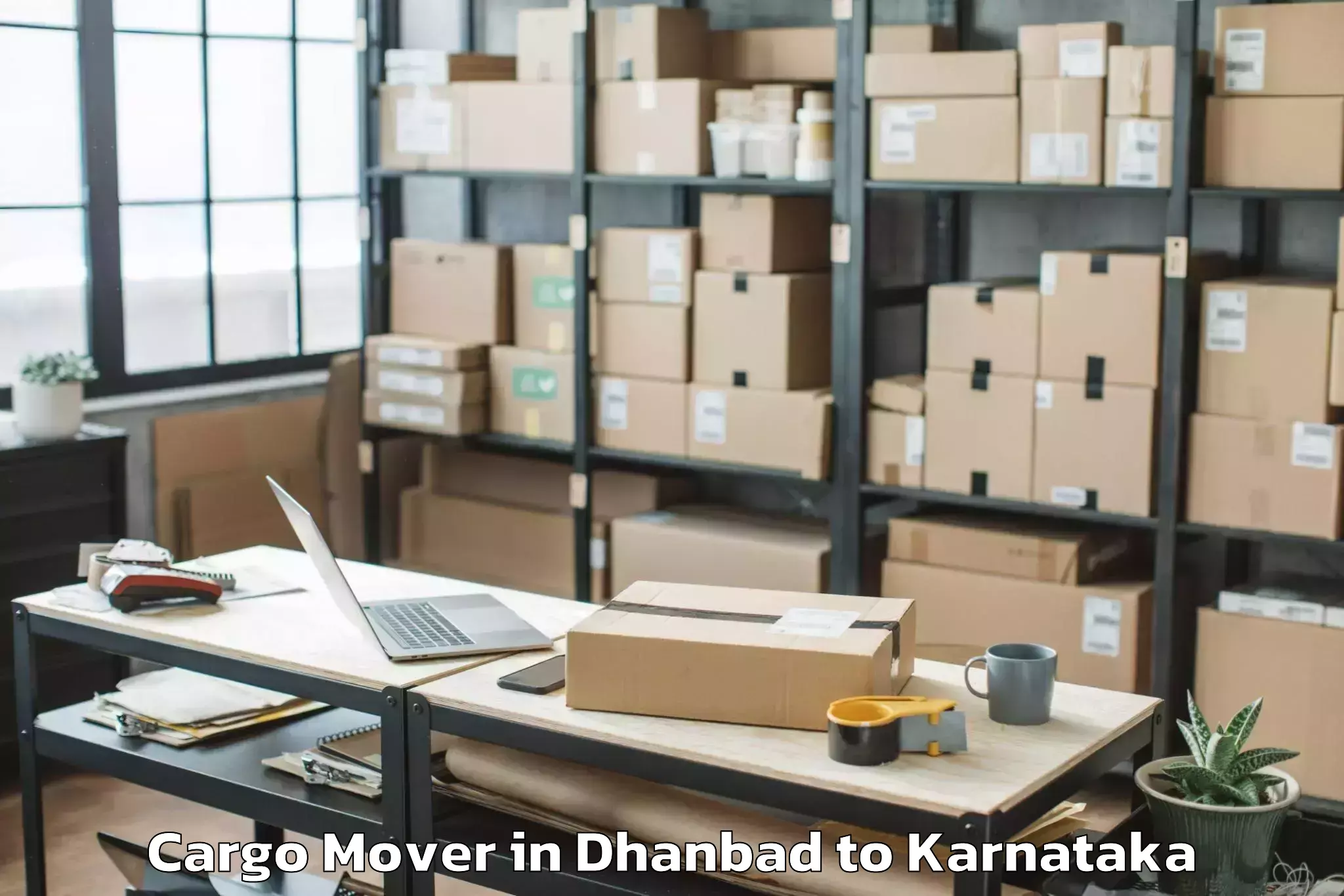 Expert Dhanbad to Holalkere Rural Cargo Mover